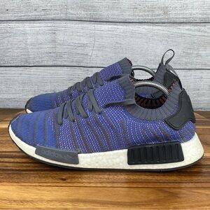 adidas NMD R1 STLT Primeknit High Resolution Blue Sneaker CQ2388 Men’s Size 11.5